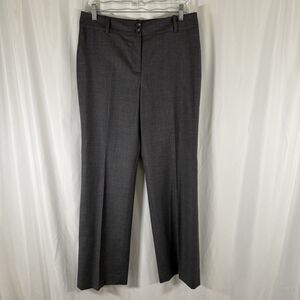 Ann Taylor Audrey Pants Women's 8 Petite Grey Wool Cashmere Button Zip High Rise